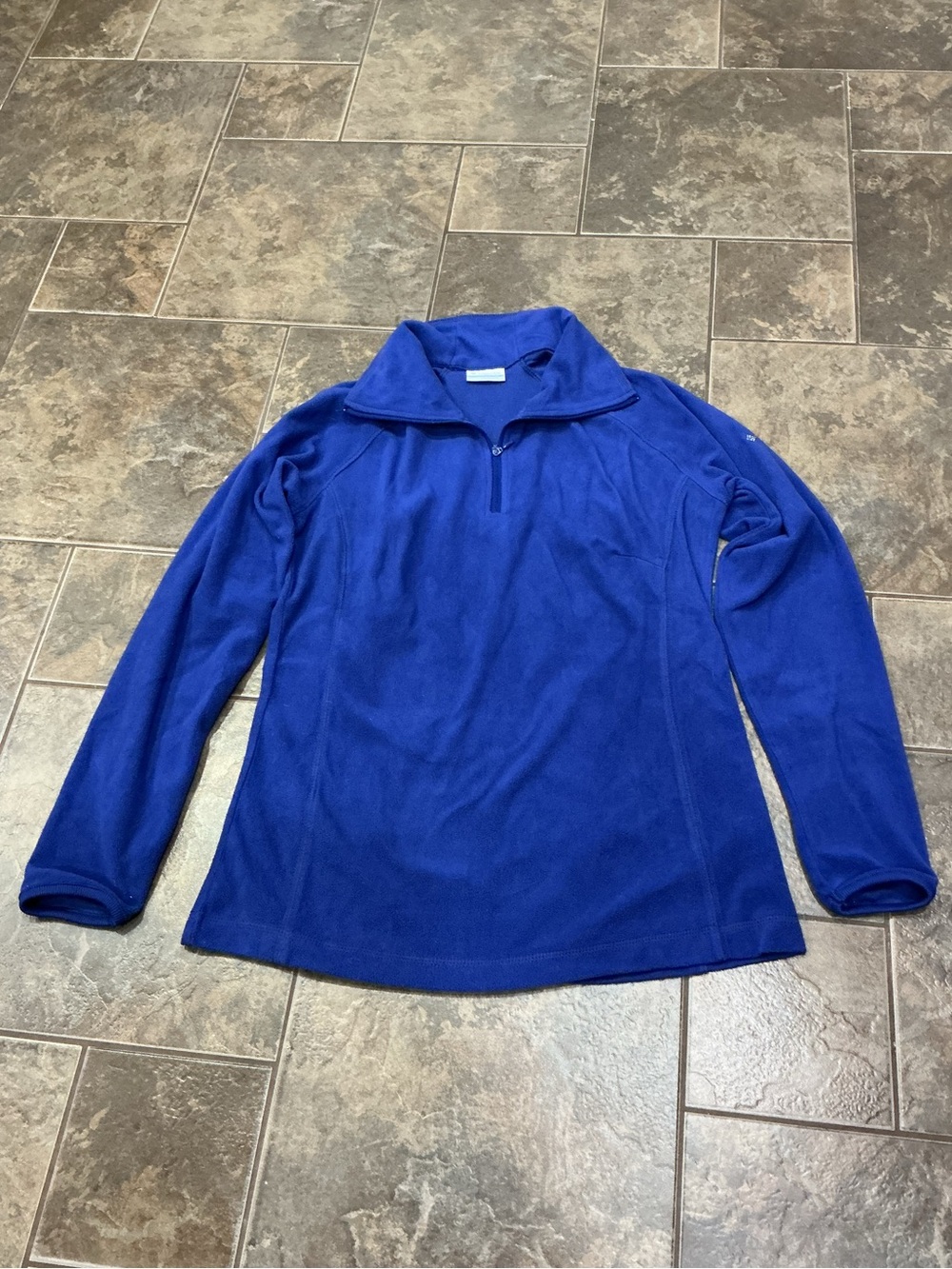 🥵 Blue/Dark purple Fleece Sweatshirt with Quarter-Zip